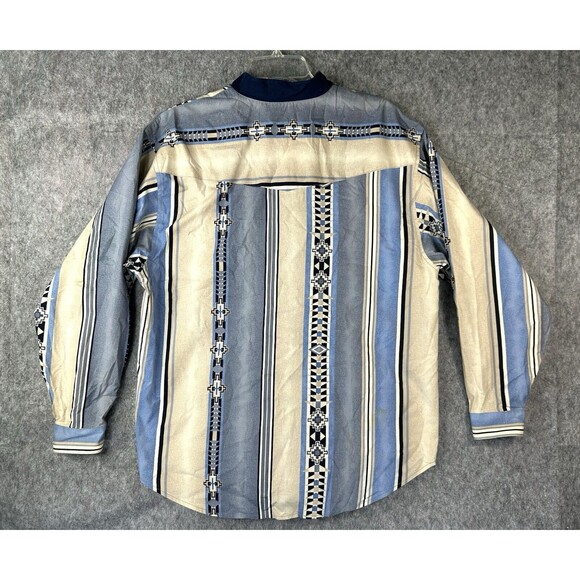Panhandle Slim Women's Shirt L Aztec Southwestern Button Crop - Picture 6 of 11
